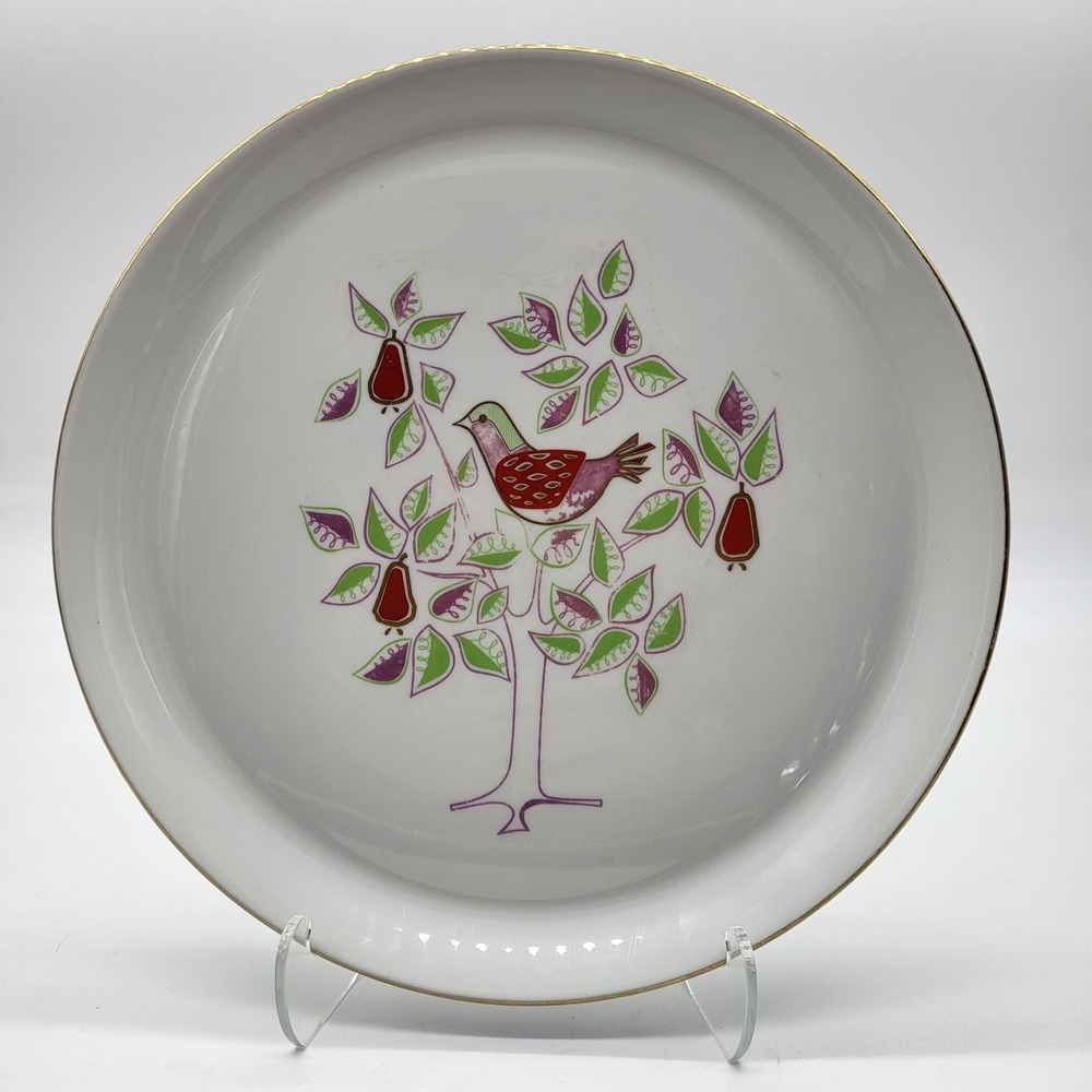 Vintage 1964 Shenango "A Partridge In A Pear Tree" Plate Design By Dick Litzel